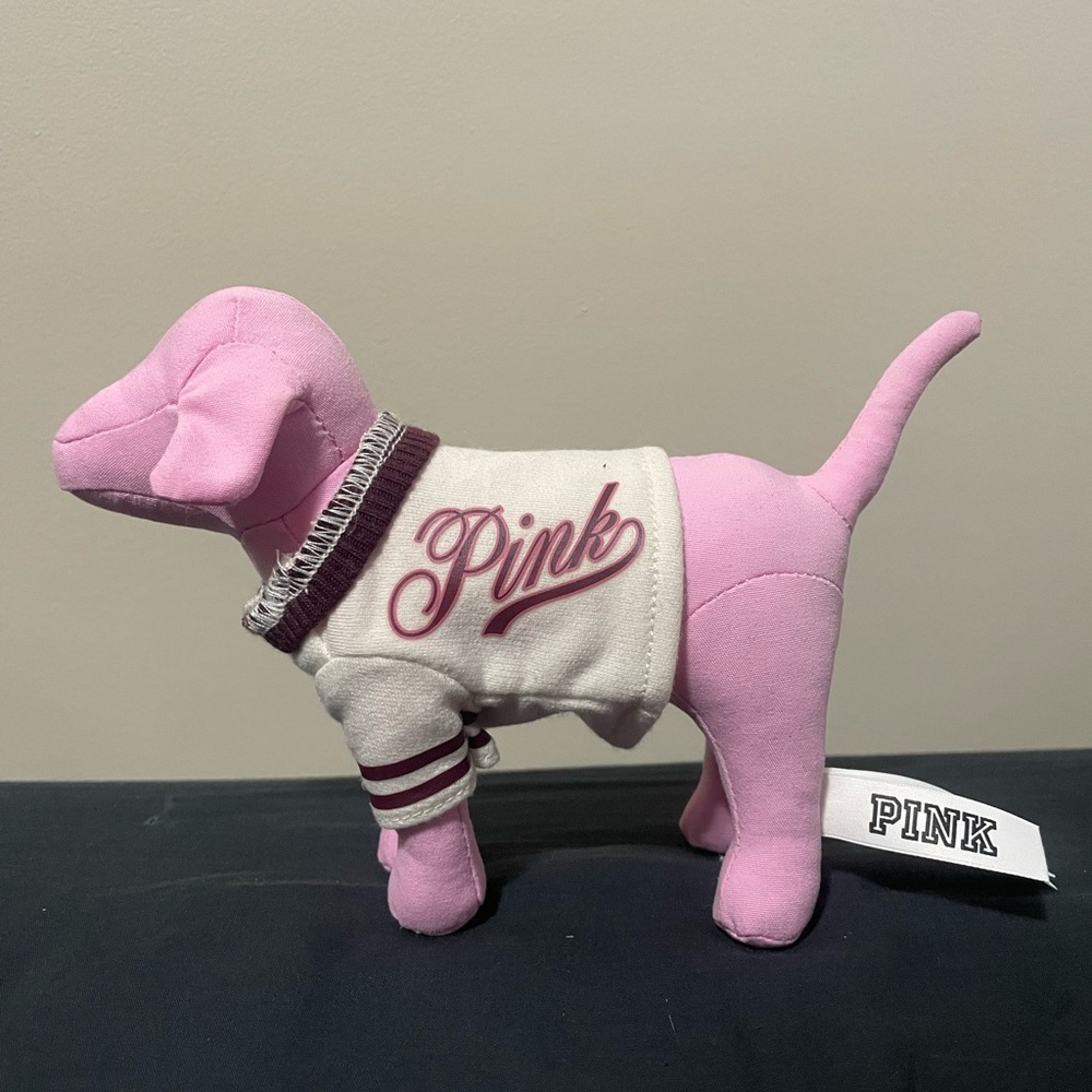 PINK Victoria's Secret Dog Plush - Pink and Cream